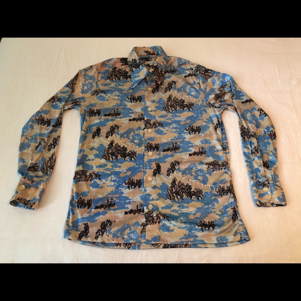 Vintage horse derby race shirt size L